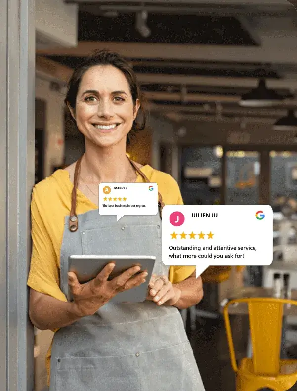 Dashboard con statistiche delle recensioni Google